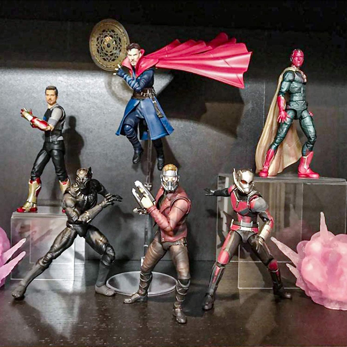 ANDGOO Display Risers, 6 Pcs Clear Acrylic Risers Display Stands for Funko Pop Figures Cupcake Stand Holder for Dessert Table Decoration, Riser Stand for Decor and Organizer-3"x4"x5"(Transparent)