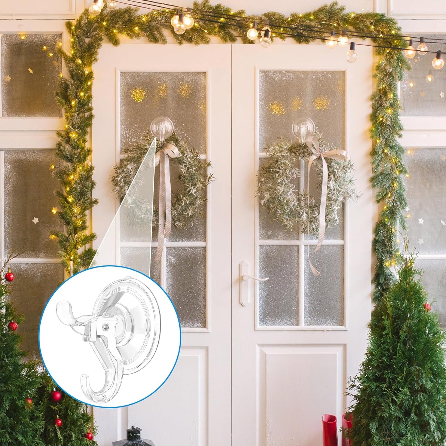 ANDGOO Suction Cup Hooks, 10/20/30 Pack Strong Vacuum Suction Cup for Shower Heavy-Duty Removable Wall Suction Cup Hangers for Bathroom, Kitchen Suction Holder for Window Glass, Door