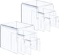 ANDGOO Display Risers, 6 Pcs Clear Acrylic Risers Display Stands for Funko Pop Figures Cupcake Stand Holder for Dessert Table Decoration, Riser Stand for Decor and Organizer-3"x4"x5"(Transparent)