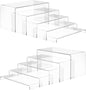 ANDGOO 10-Pack Acrylic Display Risers, Perfume Stand Organizer, Easy to Store Clear Cupcake Stand, Display Risers for Retail Stores Special Events Exhibitions Home Decoration